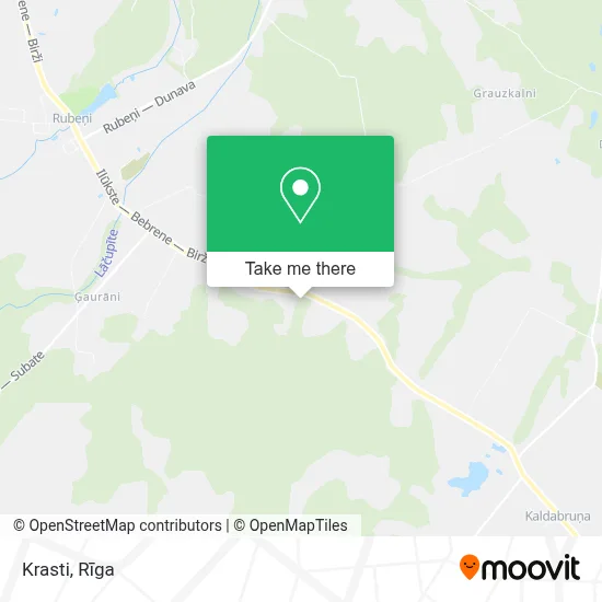 Krasti map