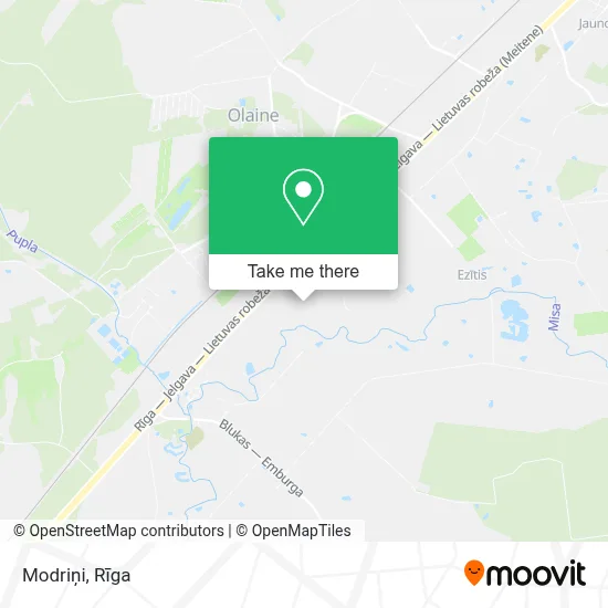 Modriņi map