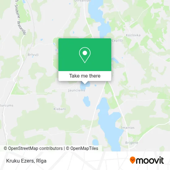 Kruku Ezers map