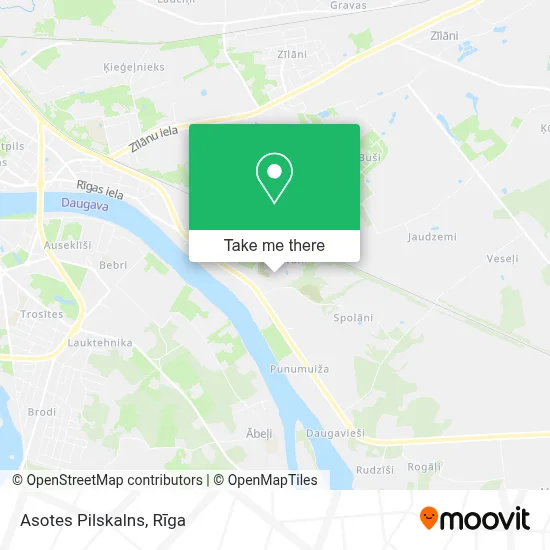 Asotes Pilskalns map