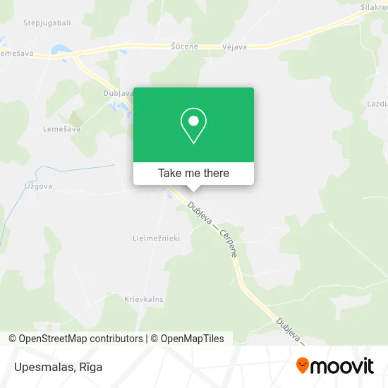 Upesmalas map
