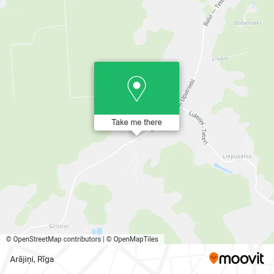 Arājiņi map