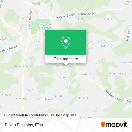 Plivdu Pilskalns map