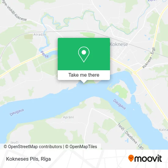 Kokneses Pils map