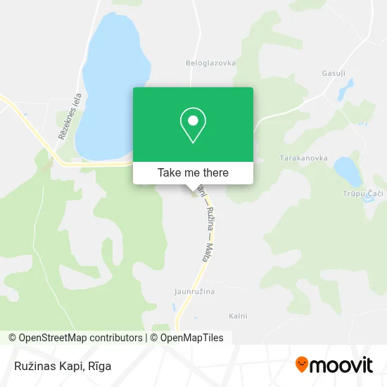 Ružinas Kapi map
