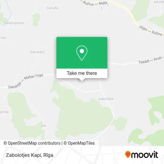 Zabolotjes Kapi map