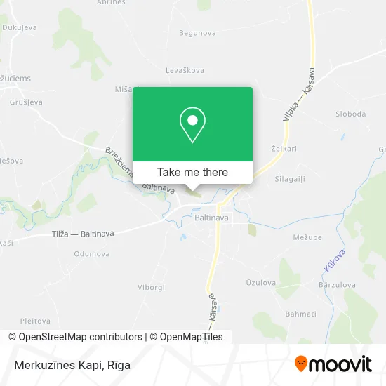 Merkuzīnes Kapi map