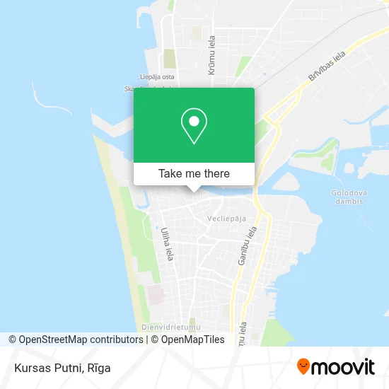 Kursas Putni map