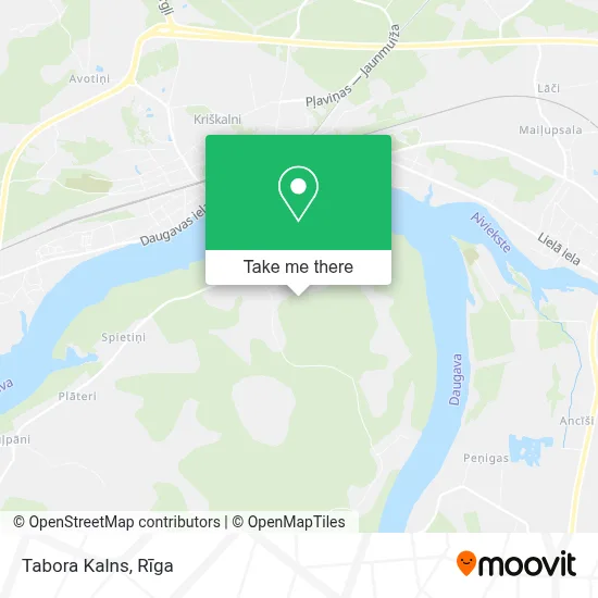 Tabora Kalns map