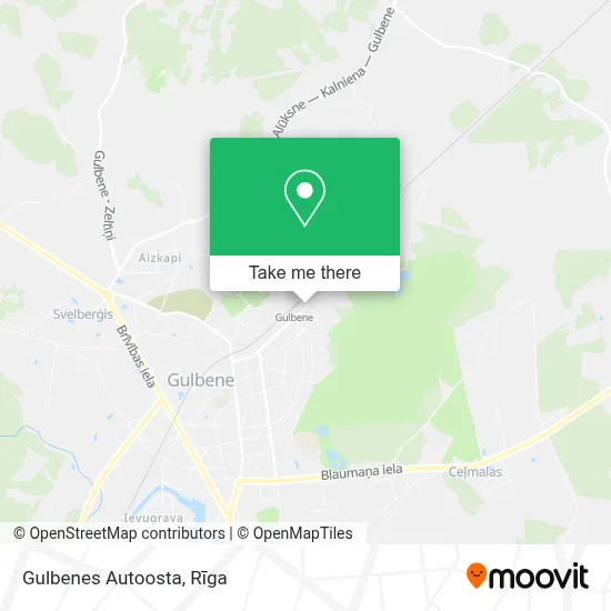 Gulbenes Autoosta map