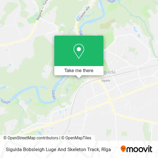 Sigulda Bobsleigh Luge And Skeleton Track map
