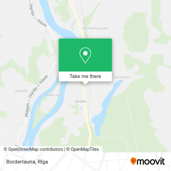 Bordertauna map