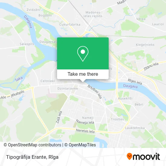 Tipogrāfija Erante map