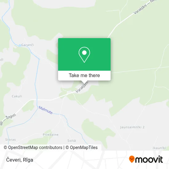 Čeveri map
