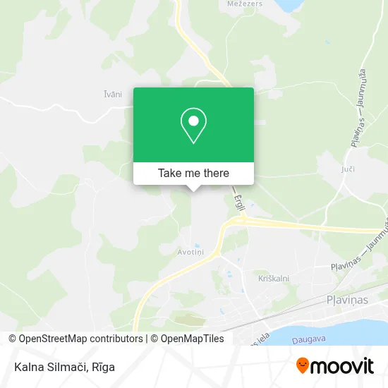 Kalna Silmači map