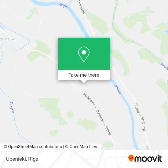 Upenieki map