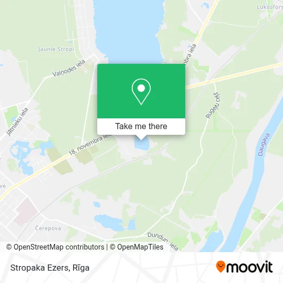 Stropaka Ezers map