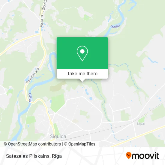 Satezeles Pilskalns map