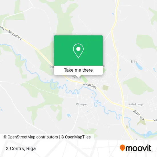 X Centrs map