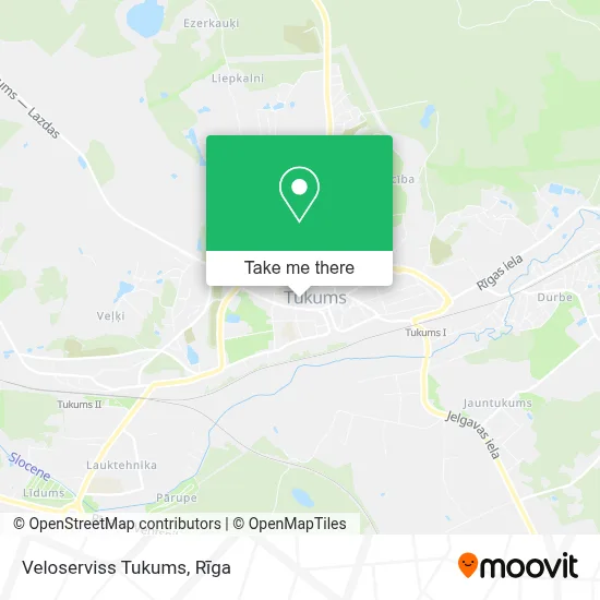 Veloserviss Tukums map