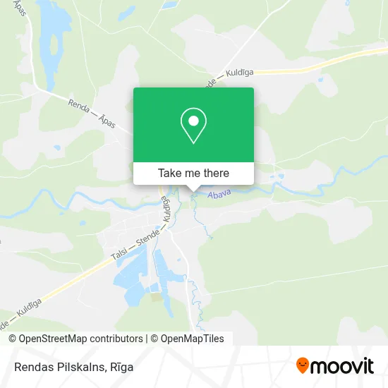 Rendas Pilskalns map