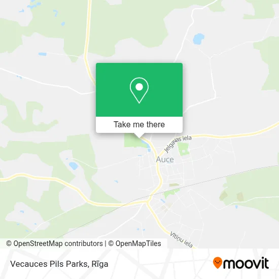Vecauces Pils Parks map