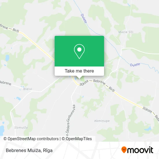Bebrenes Muiža map