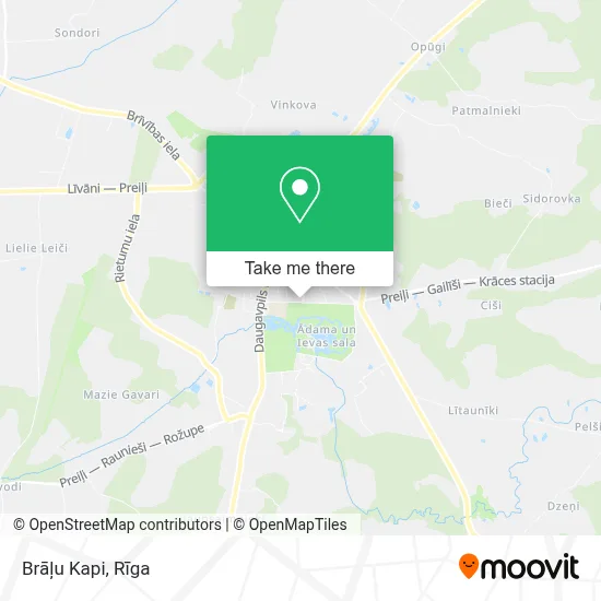 Brāļu Kapi map