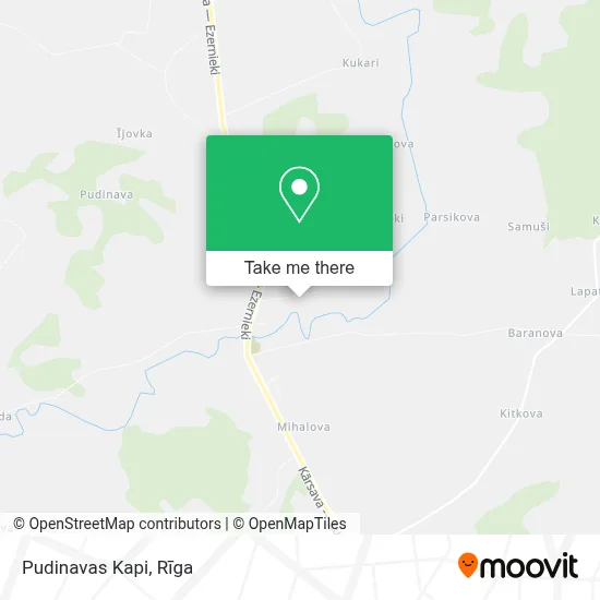 Pudinavas Kapi map