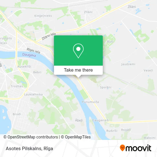 Asotes Pilskalns map