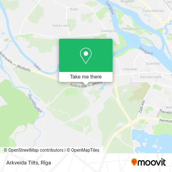 Arkveida Tilts map