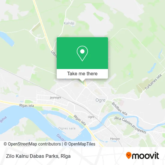 Zilo Kalnu Dabas Parks map