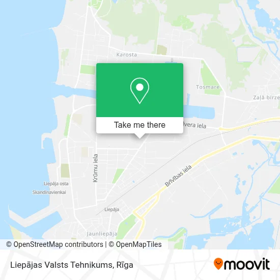 Liepājas Valsts Tehnikums map