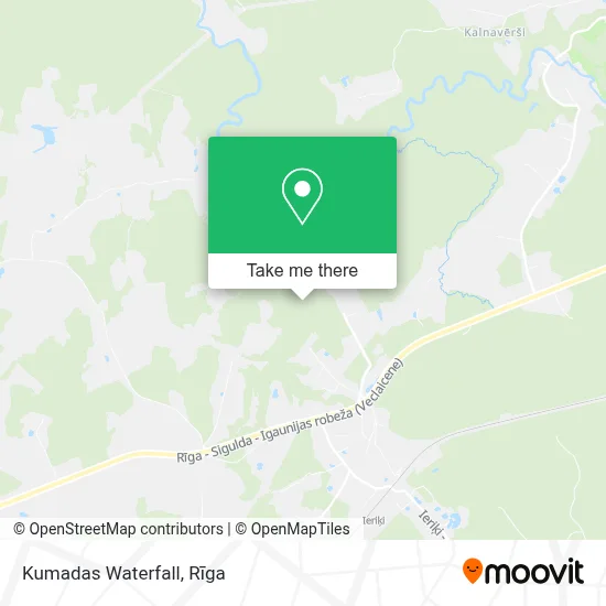 Kumadas Waterfall map