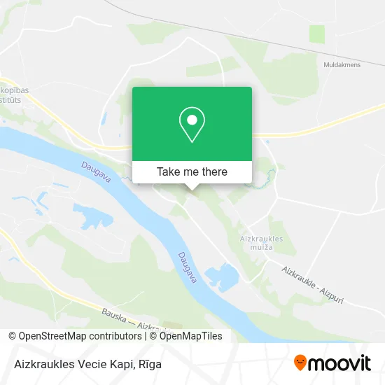 Aizkraukles Vecie Kapi map