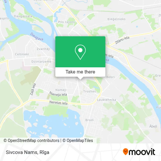 Sivcova Nams map
