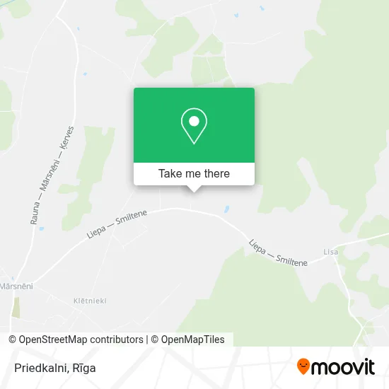 Priedkalni map