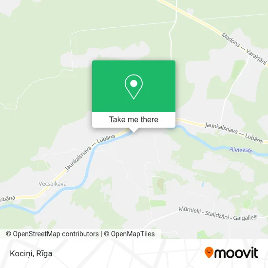 Kociņi map