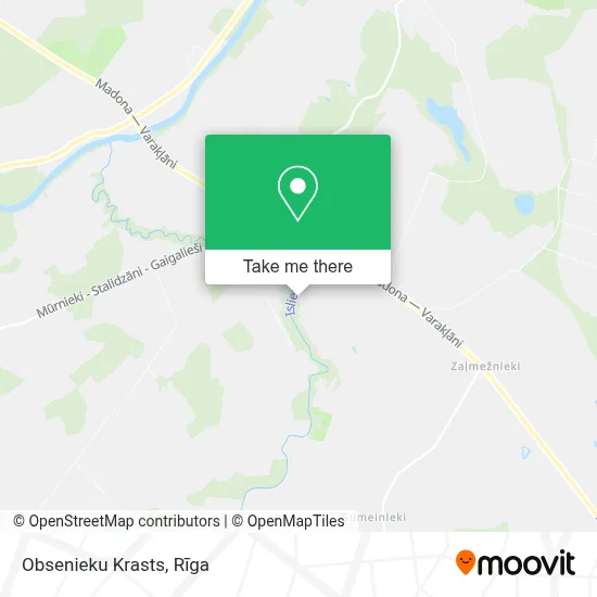 Obsenieku Krasts map