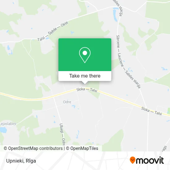Upnieki map