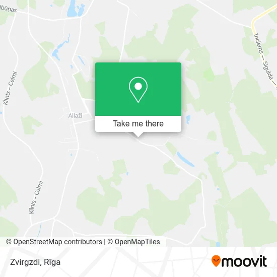 Zvirgzdi map