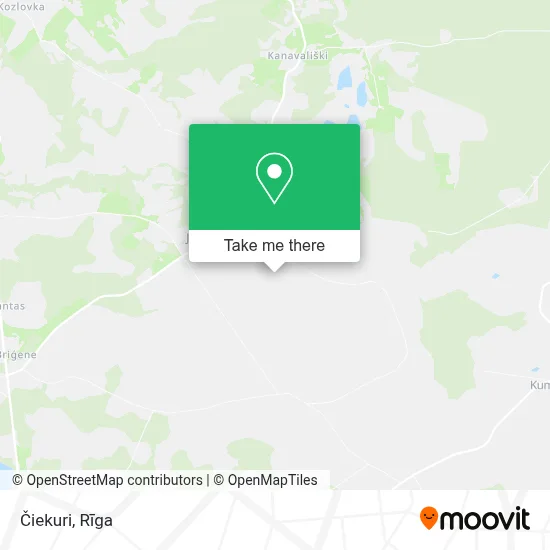 Čiekuri map
