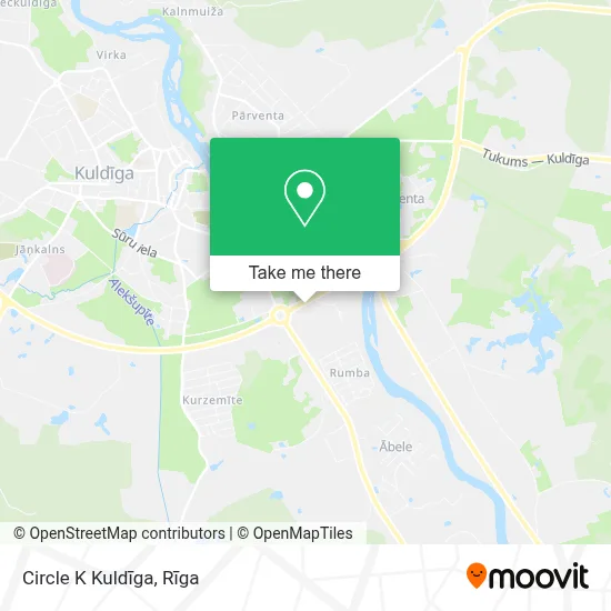 Circle K Kuldīga map