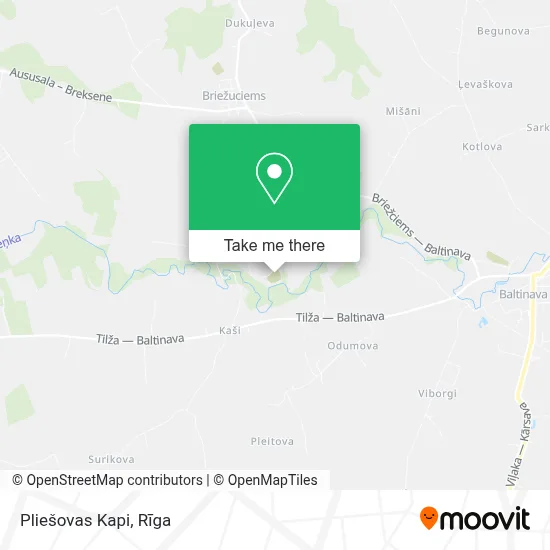 Pliešovas Kapi map