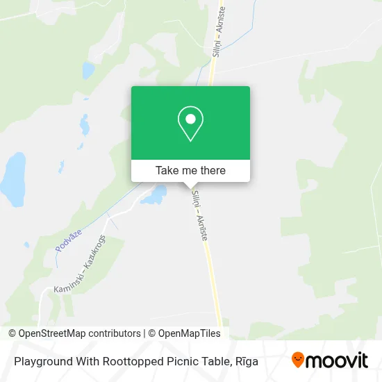 Playground With Roottopped Picnic Table map
