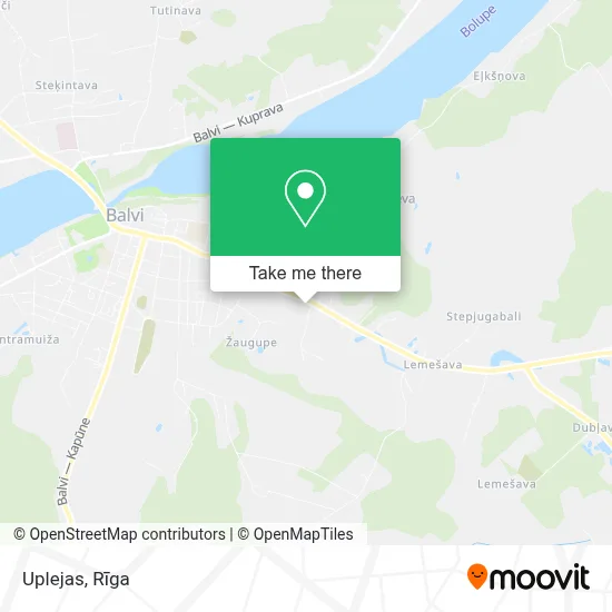 Uplejas map