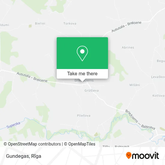 Gundegas map