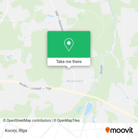 Kociņi map