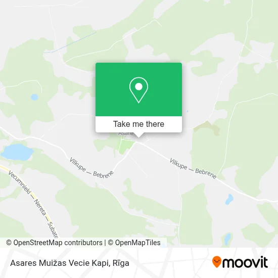 Asares Muižas Vecie Kapi map