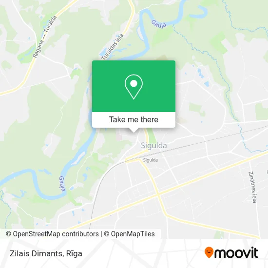 Zilais Dimants map